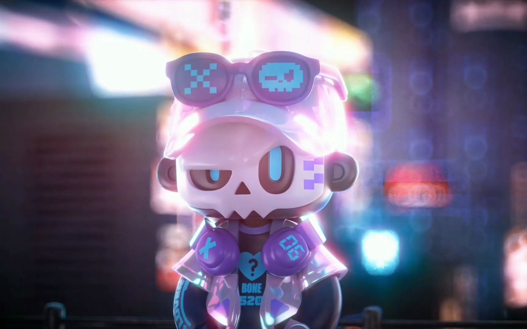 潮玩渲染视频|mr.bone&shriek 未来恋人