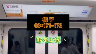 下载视频: 广州地铁3号线(市桥➡︎汉溪长隆)运行与报站  B11.中長(03×171-172)橘子