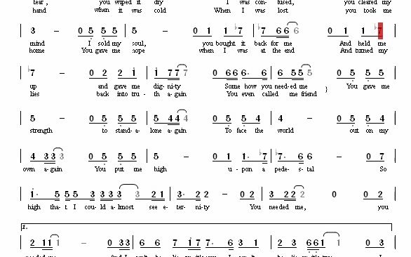 you needed me (anne murray演唱)--视听简谱_哔哩哔哩_bilibili