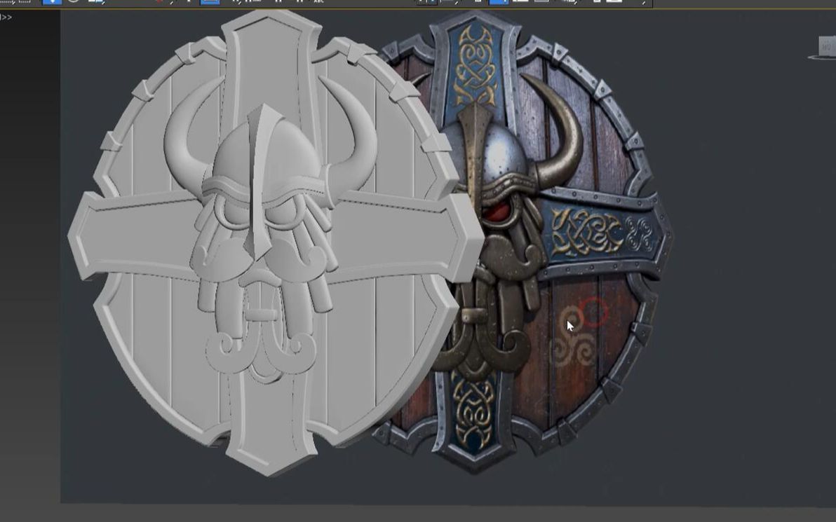 3dmax教学盾牌3d制作教程