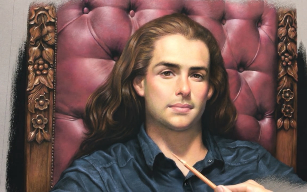 cuongnguyen色粉笔人物头像超细腻柔和的皮肤油画般质感