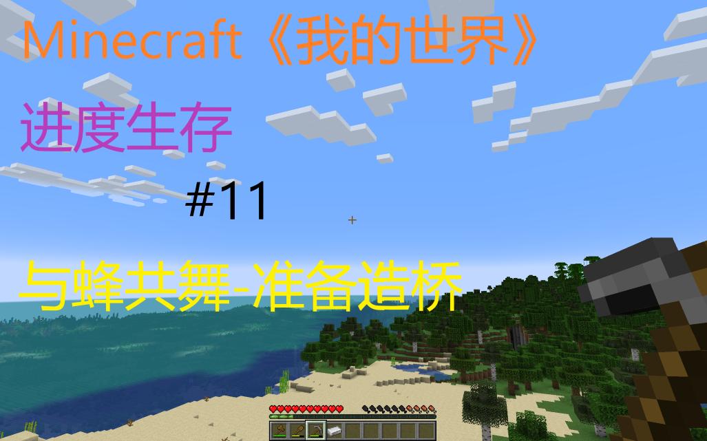 【九苍】Minecraft《我的世界》进度生存#11与蜂共舞准备造桥单机游戏热门视频