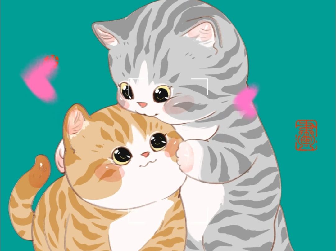 画猫的1652天,贴贴~亲亲~抱抱.