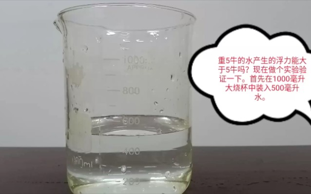 [图]重5N的水产生的浮力能大于5N吗？