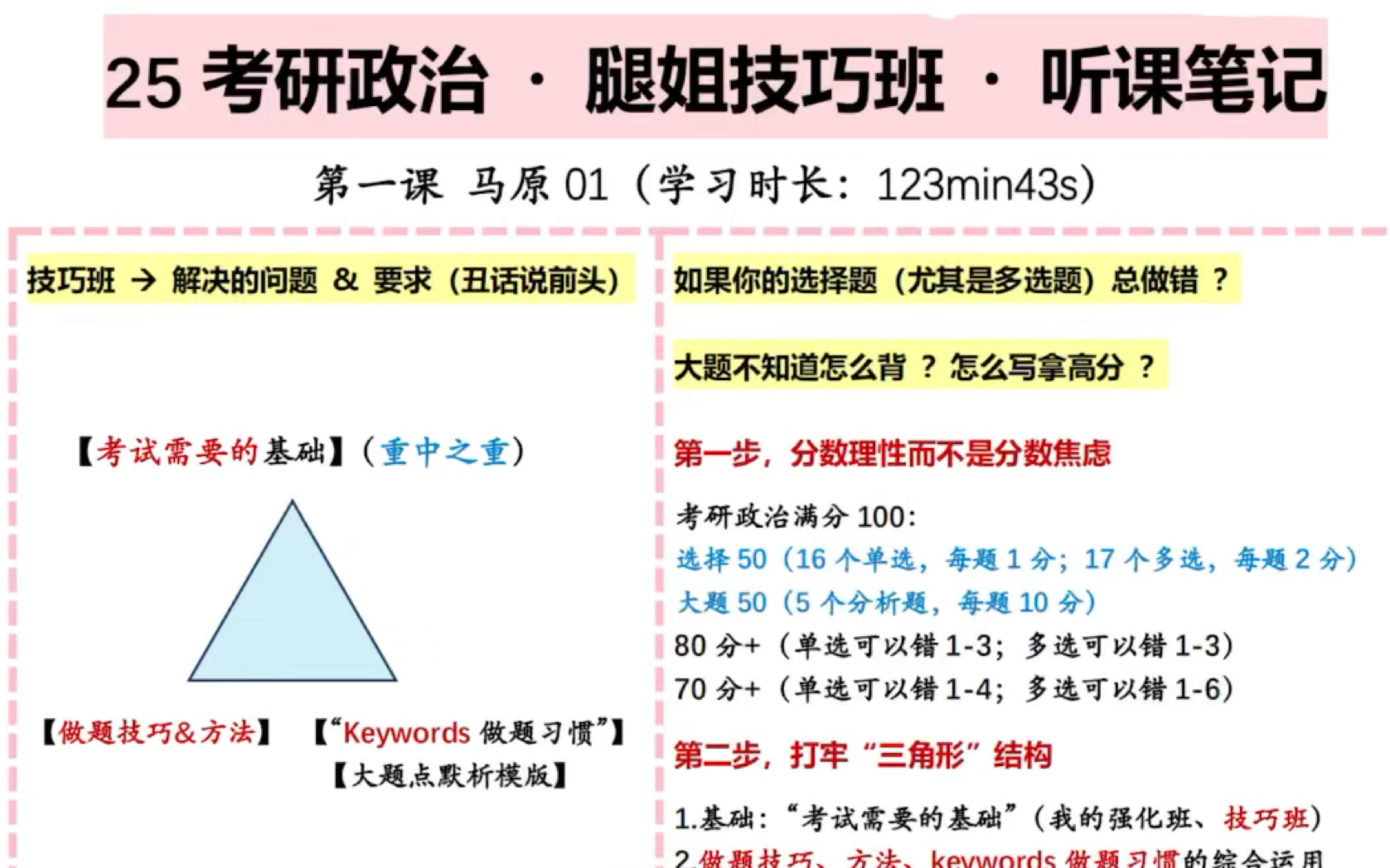 十分钟学完腿姐技巧班4h马原内容 考研政治马原核心重点背诵哔哩哔哩bilibili