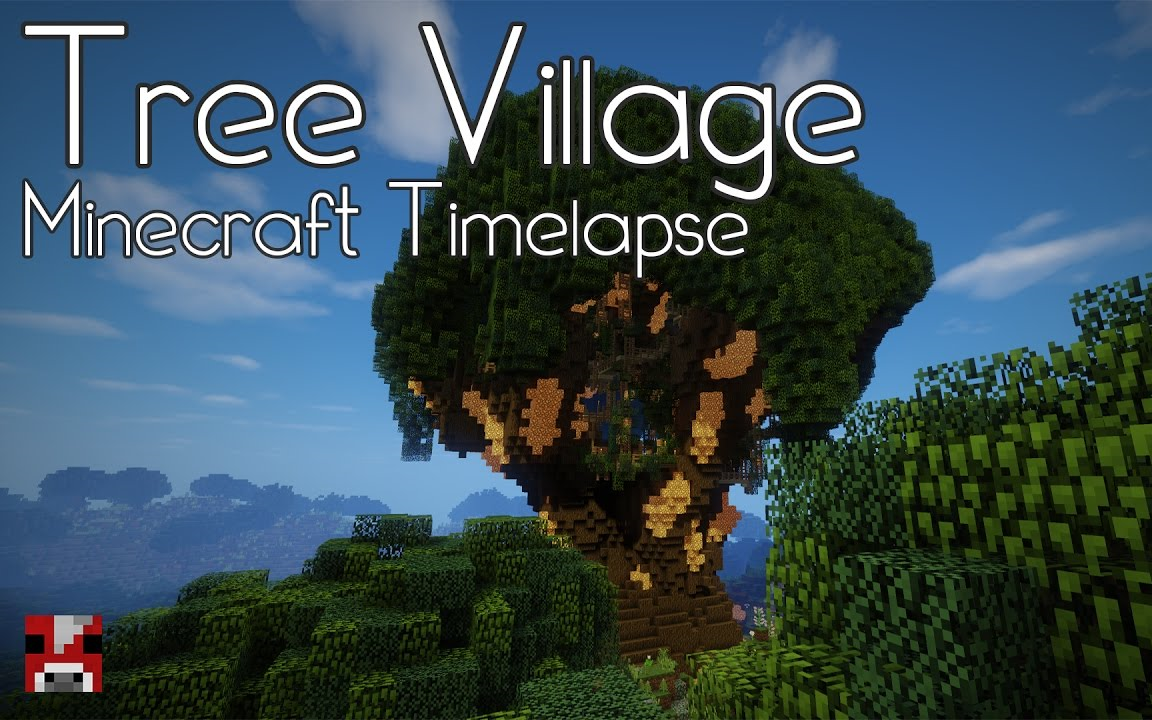 【我的世界】延时摄影 | 树上村落  Tree Village!  建筑欣赏哔哩哔哩bilibili