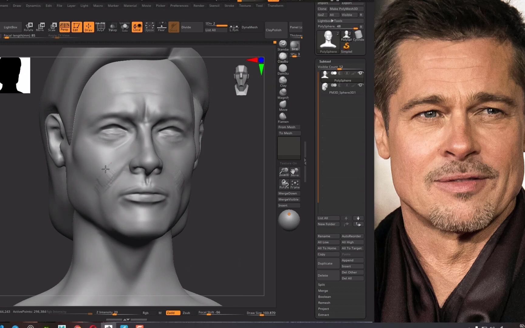 【雕刻】Zbrush 头像模型制作人头建模哔哩哔哩bilibili