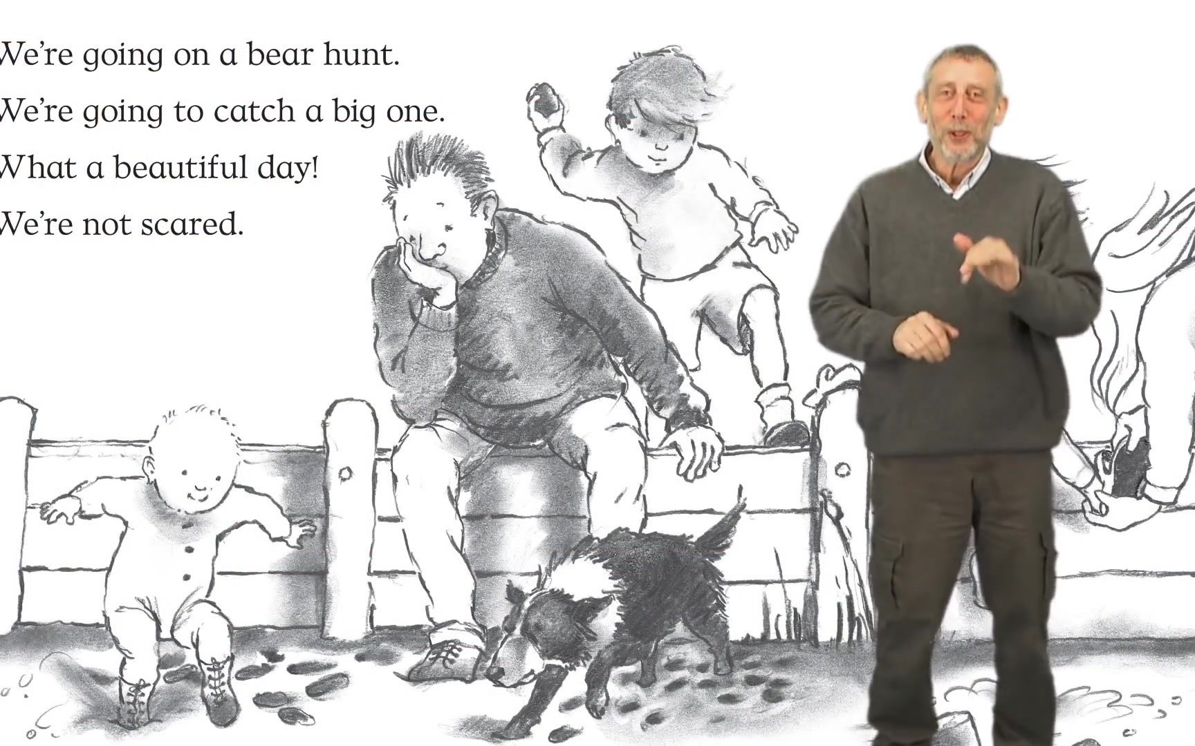 [图]Michael Rosen performs We're Going on a Bear Hunt