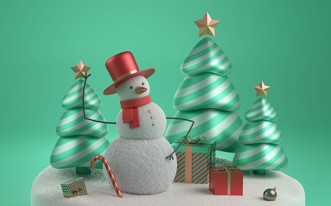 【习作设】blender学习打卡-雪人场景