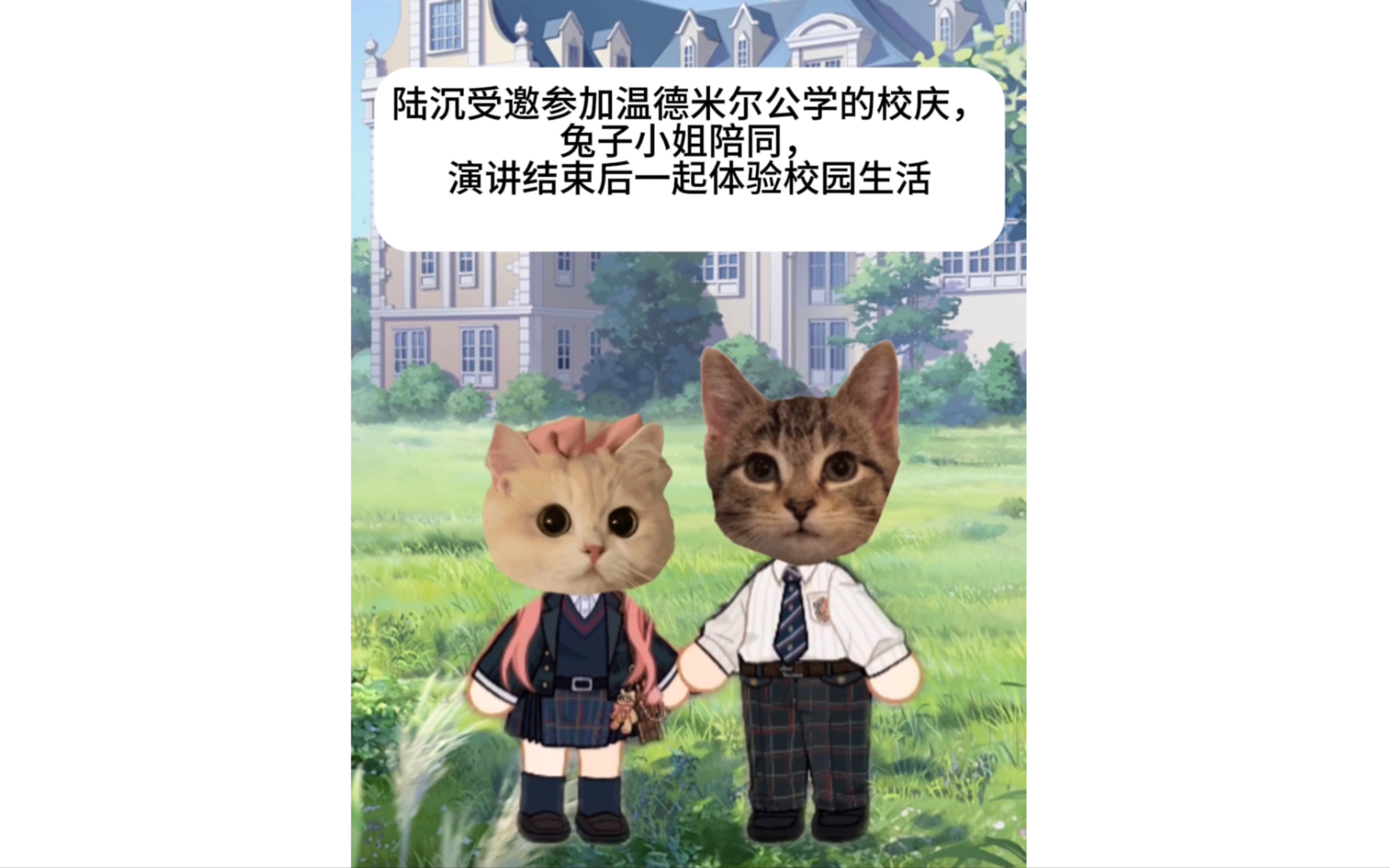 陆沉与兔子小姐重新体验校园生活(弥深往时部分剧情——猫meme演绎)哔哩哔哩bilibili