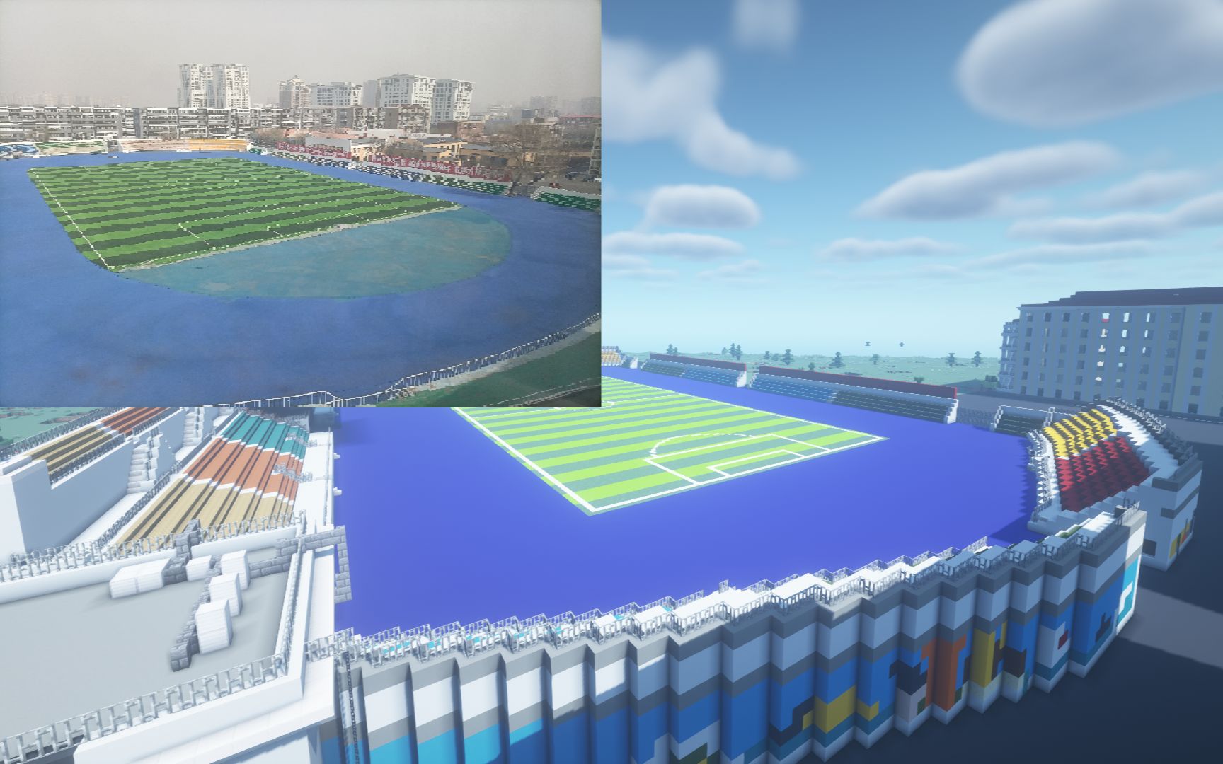 在我的世界中还原我的学校ep6北体育场九公寓十三公寓