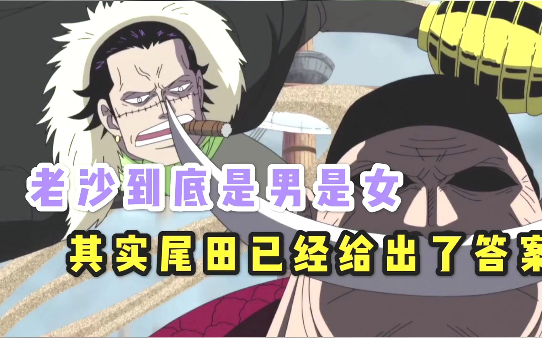 海贼王老沙到底是男是女?我们还是的听尾田的