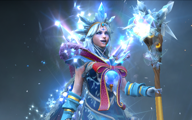 dota2单排25夜里2点的队友比白天强50辅助冰女