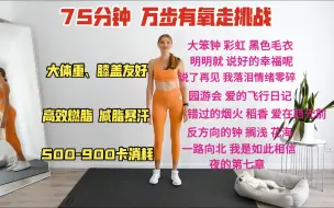 Descargar video: YanaFit 75分钟 10000步有氧走运动挑战！膝盖友好 居家燃脂暴汗运动 减肥必练500-900卡消耗 周杰伦歌单