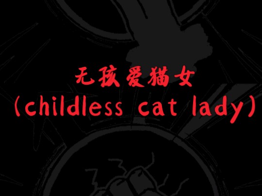 无孩爱猫女(childless cat lady)一一4个字总结精致利己哔哩哔哩bilibili