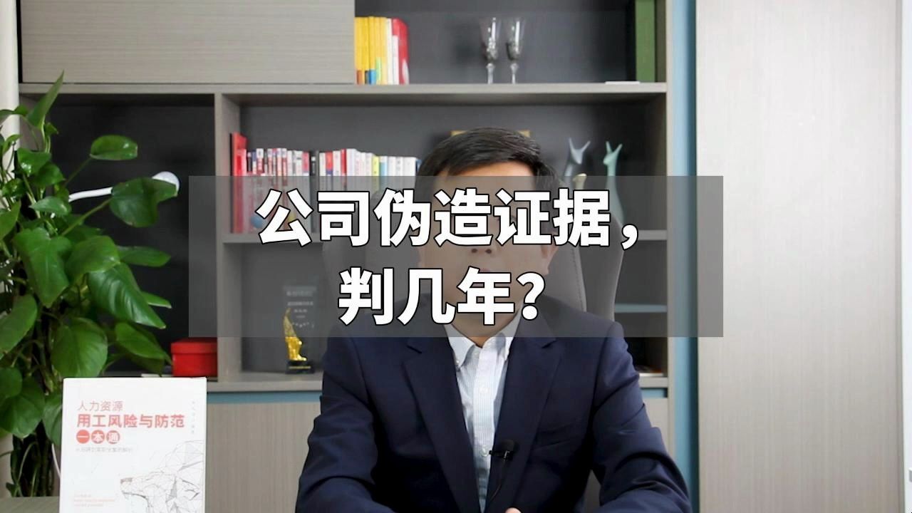 公司伪造证据,判几年?哔哩哔哩bilibili