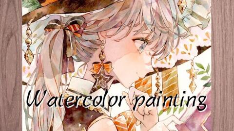 アナログイラストメイキング 透明水彩 Watercolor Painting 哔哩哔哩 Bilibili