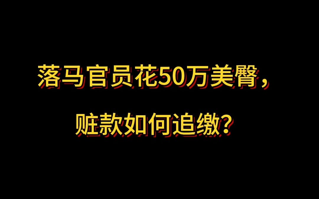 落马官员花五十万美臀,赃款如何追缴?哔哩哔哩bilibili