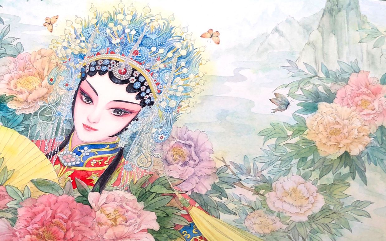 活动  【手绘水彩上色】戏曲