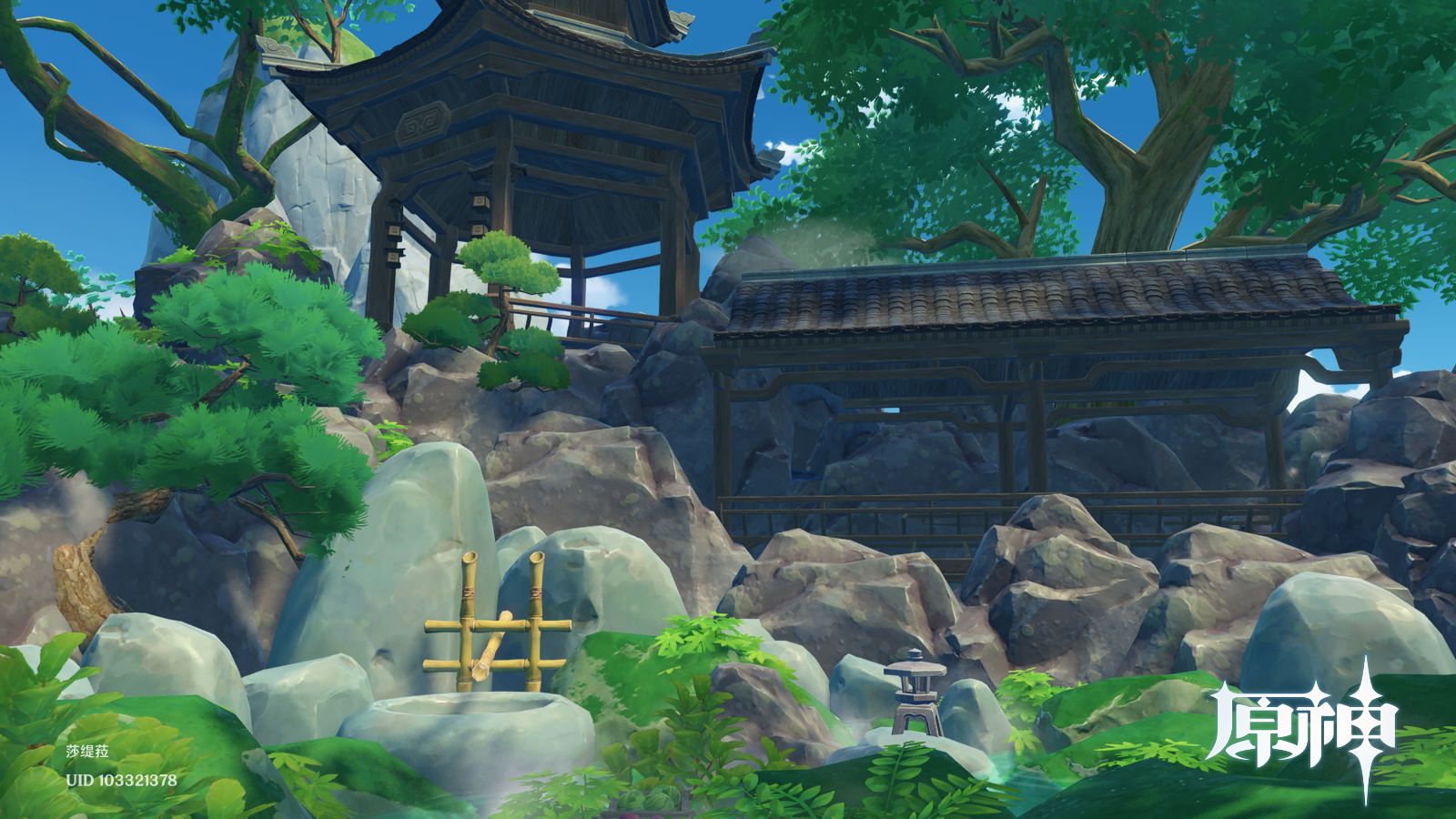 【原神尘歌壶】沉夏池|中式小池院|"夏夜难消暑,迎风坐柳池"|翠黛峰二