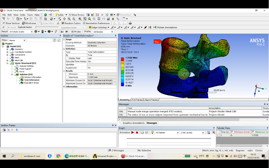 ANSYS Workbench下导入外部网格文件进行仿真分析(Abaqus下的input文件:腰椎间盘模型)哔哩哔哩bilibili