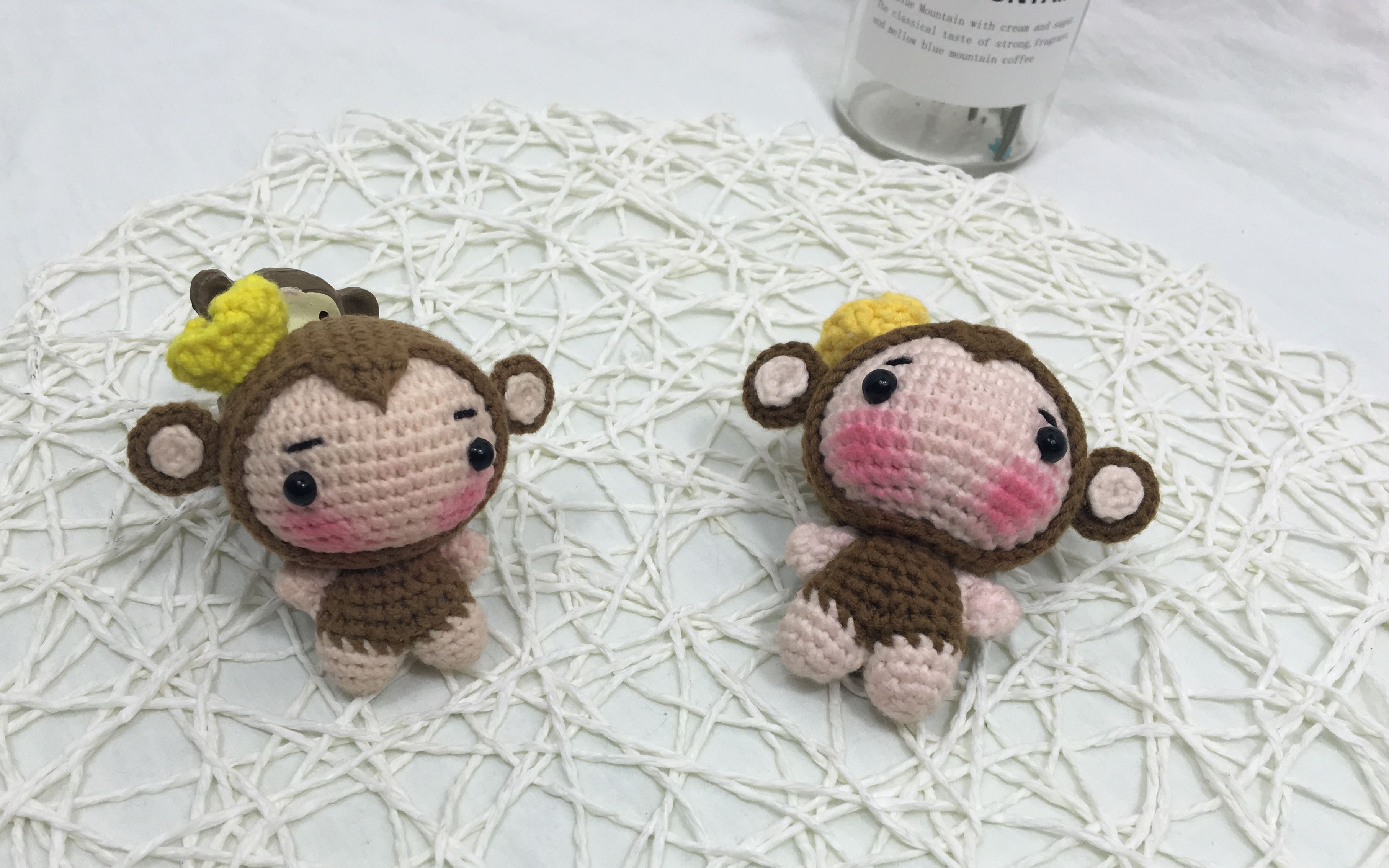 汤小仙手作第13集猴子变装玩偶编织教程钩针毛线编织视频教程