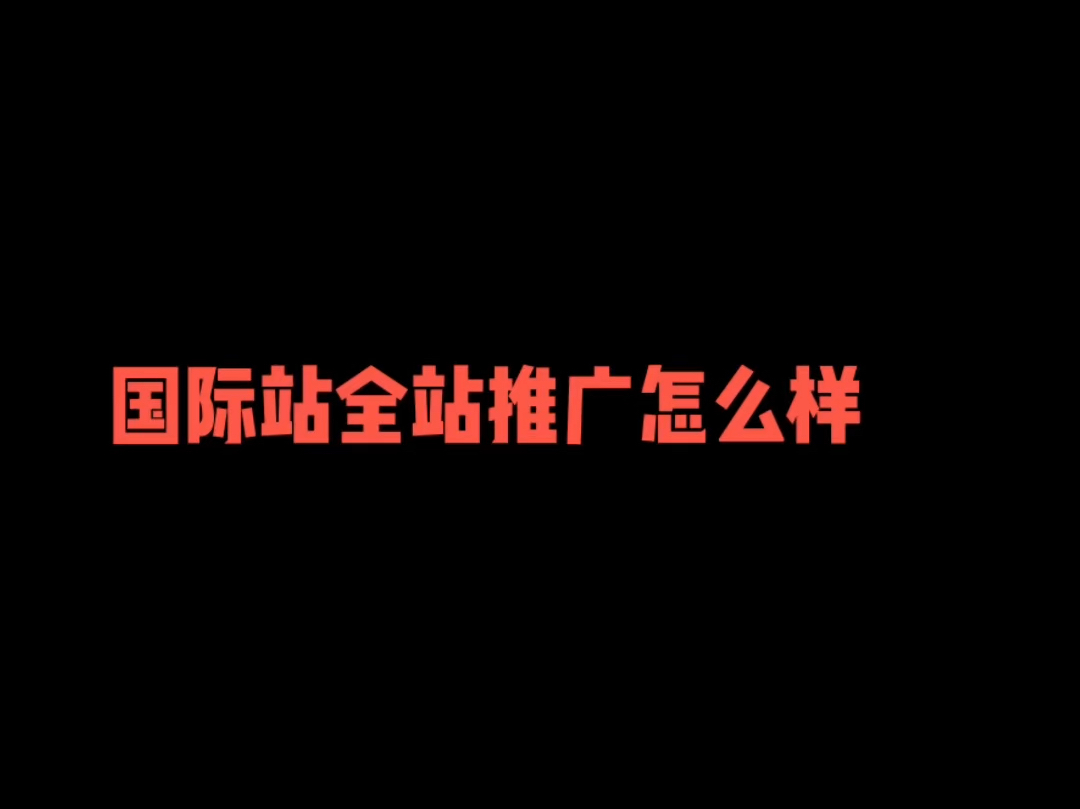 阿里国际站全站推广怎么样,30秒讲明白哔哩哔哩bilibili