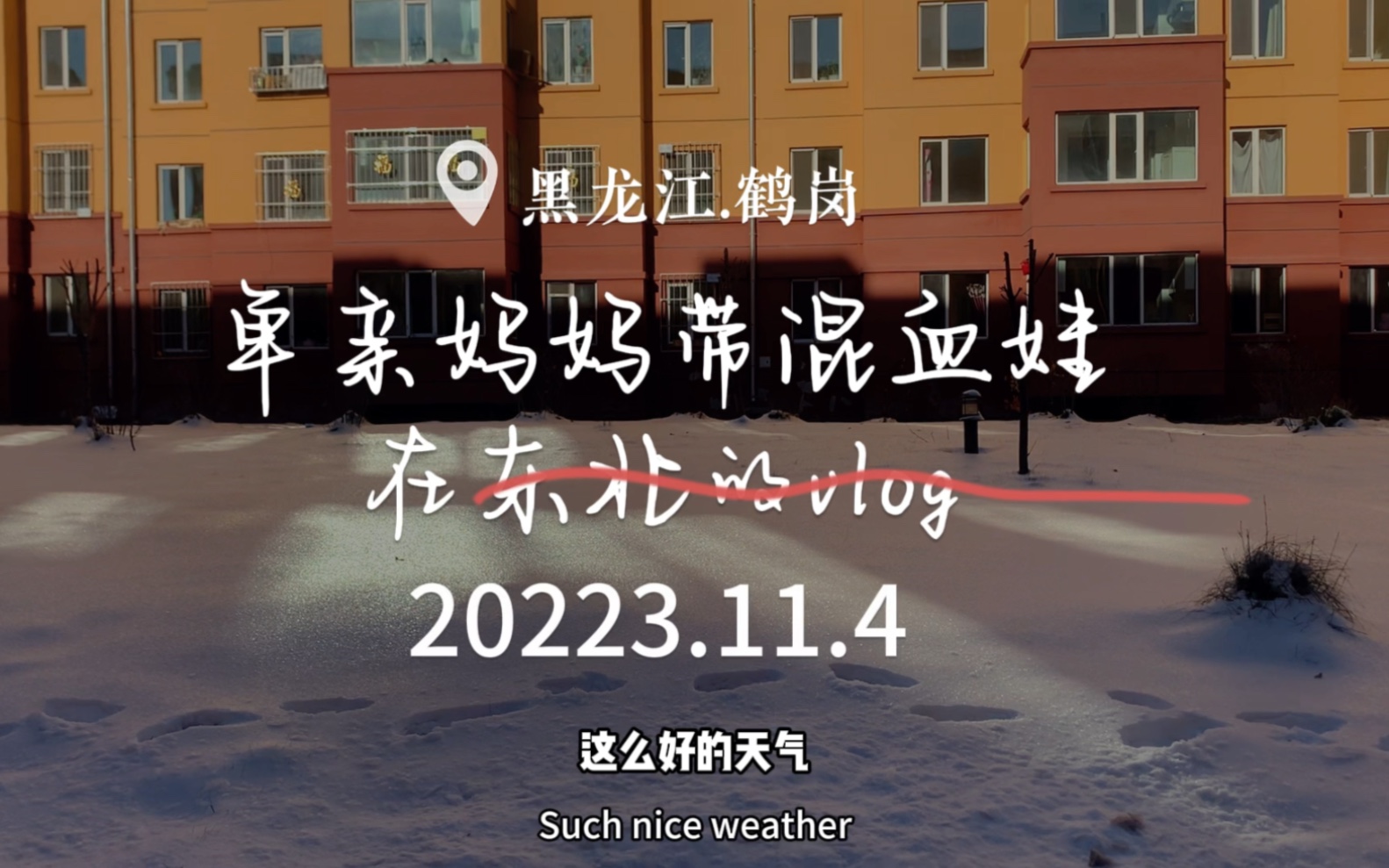 今日鹤岗室外温度3到15度,带娃玩玩雪在逛一逛超市哔哩哔哩bilibili