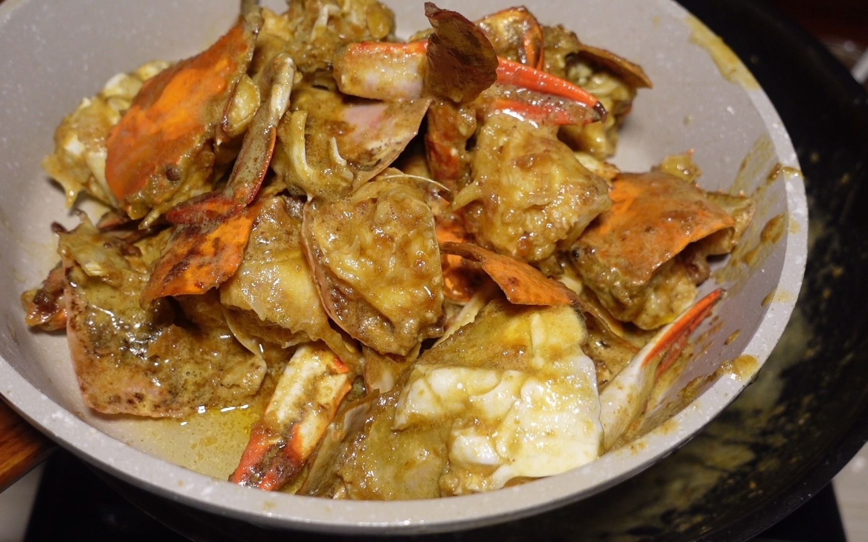 咸蛋黄梭子蟹,不用放调料,原汁原味,全家都说好吃