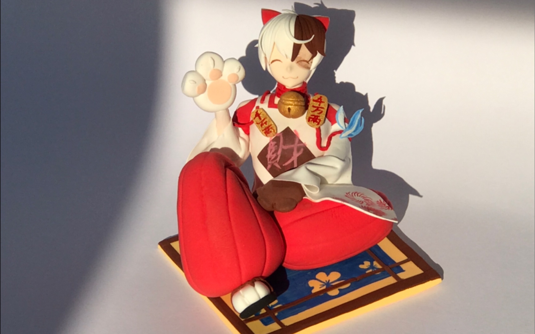 阴阳师招财猫御魂粘土手办自制～今天你出头了吗?