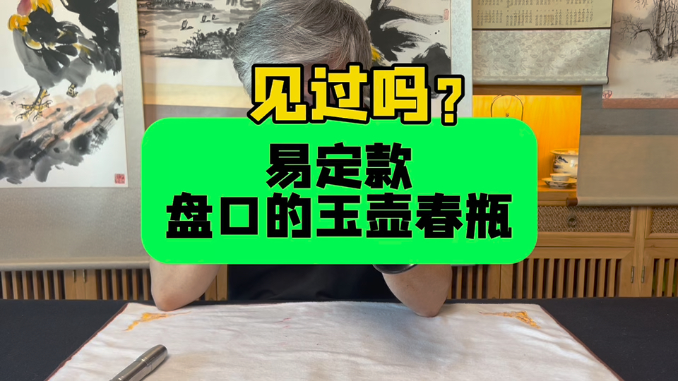 藏友带来一件拿不准的瓷器,易定款玉壶春瓶.请杨宝杰老师看看哔哩哔哩bilibili