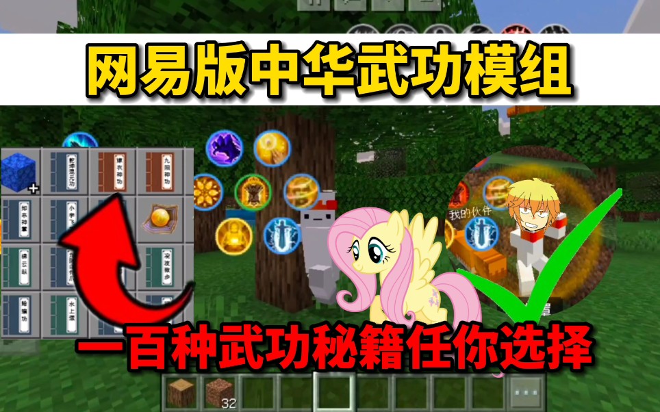 MC网易版模组测评:网易版首款中华武功模组快来近距离体验武功吧单机游戏热门视频