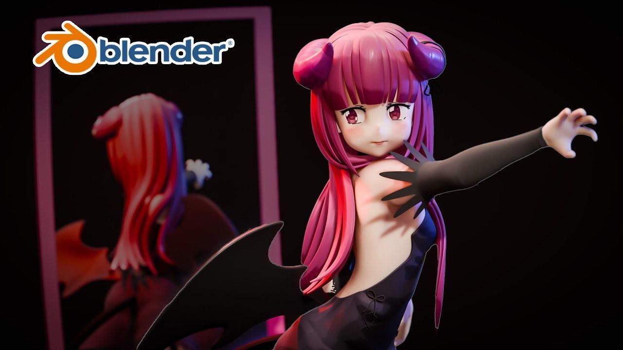 【blender】《邪神与厨二病少女》花园百合铃|雕刻建模