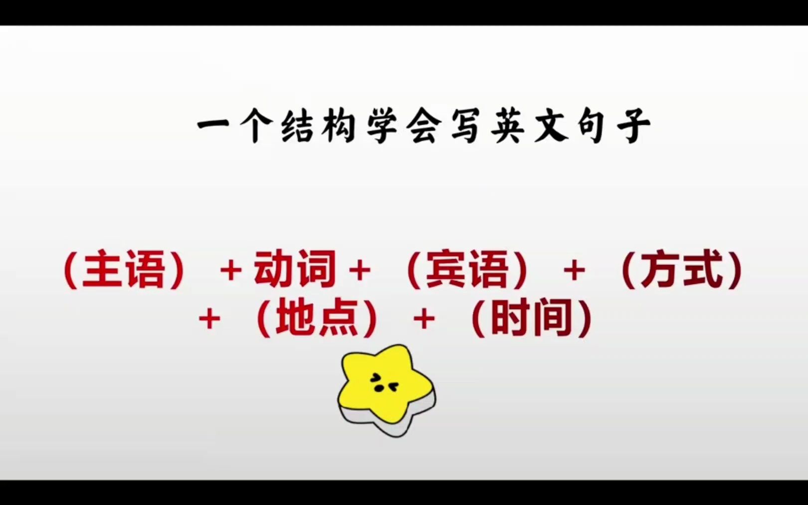 一个结构学会写英文句子,让你的句子不再是中式英语哔哩哔哩bilibili