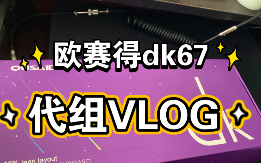 【代组VLOG】给粉丝代组的欧塞得dk67 TTC静音茶轴 调教大键 精裁poron棉哔哩哔哩bilibili