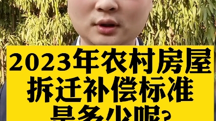 2023年农村房屋拆迁,补偿标准是多少呢?哔哩哔哩bilibili