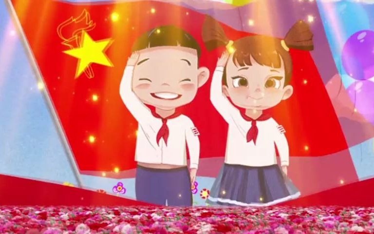 [图]儿童歌曲 - 少年少年祖国的春天 经典红歌大型文艺晚会舞蹈演出背景LED屏幕视频素材