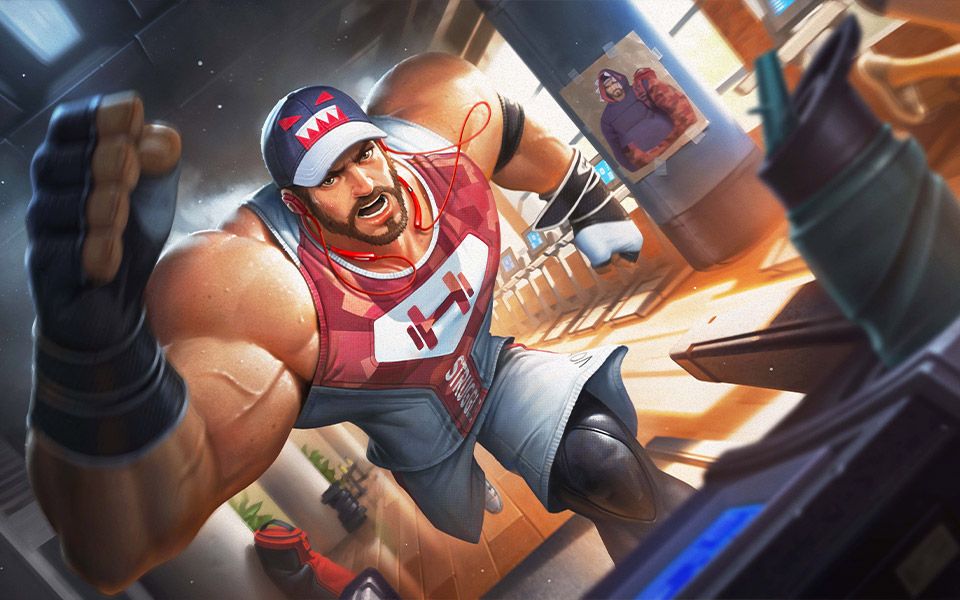 王者荣耀:程咬金荣耀典藏皮肤活力突击登场,肌肉帅哥太壮了!