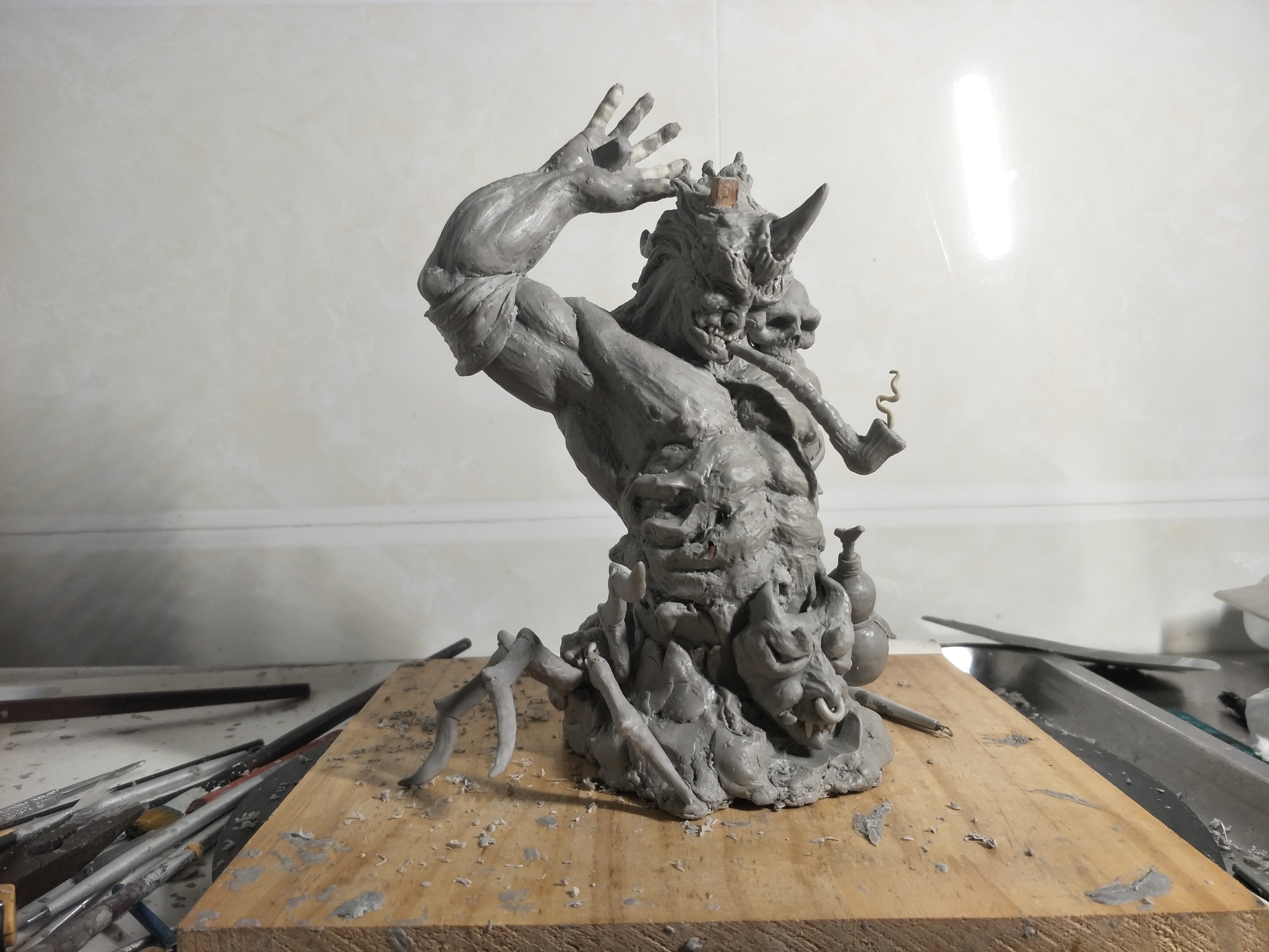 [油泥雕刻]制作一个可可爱爱的雕像上集