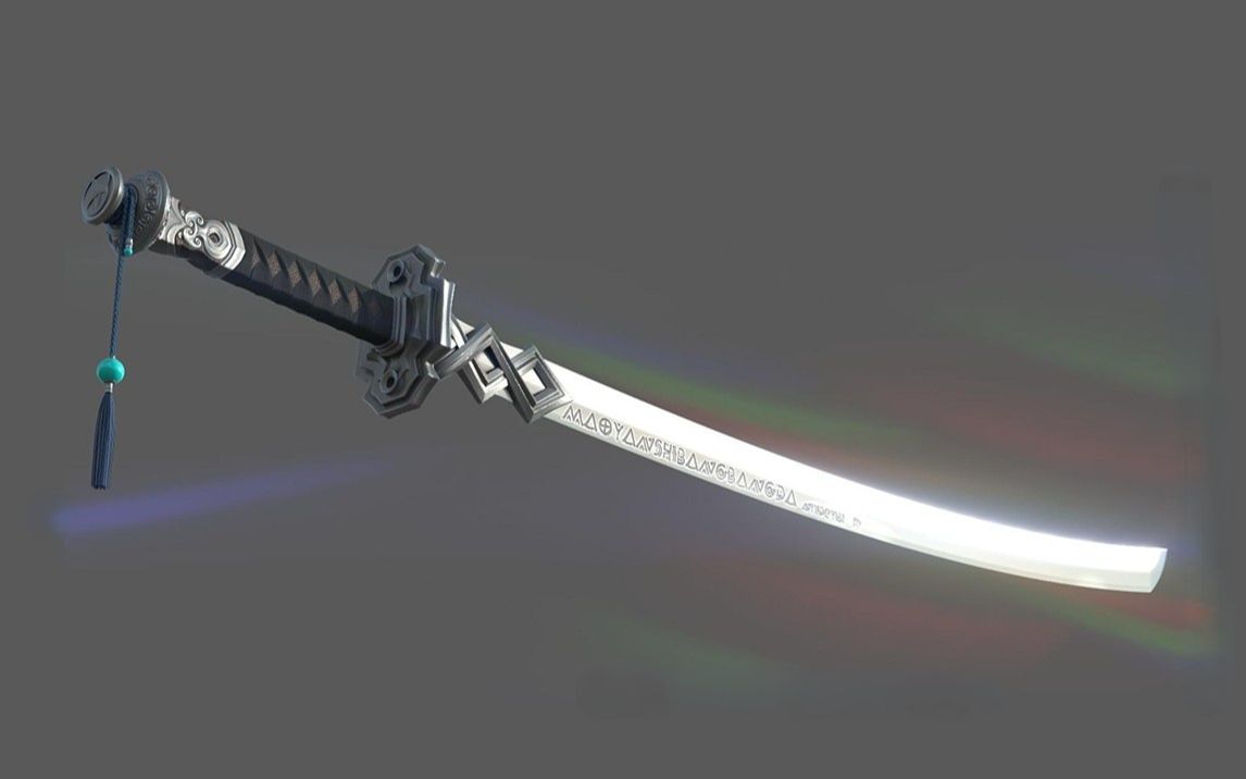 【3dmax建模】次世代武士刀模型制作,游戏道具建模教程