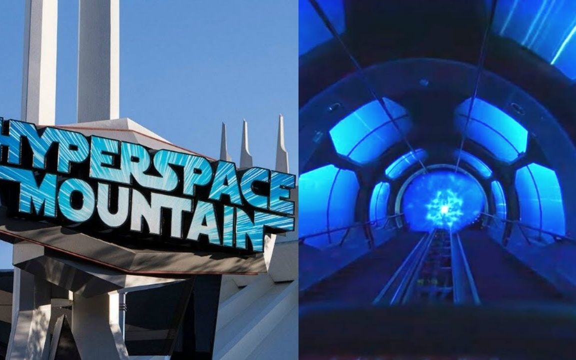 hyper space mountain star wars overlay 4k pov