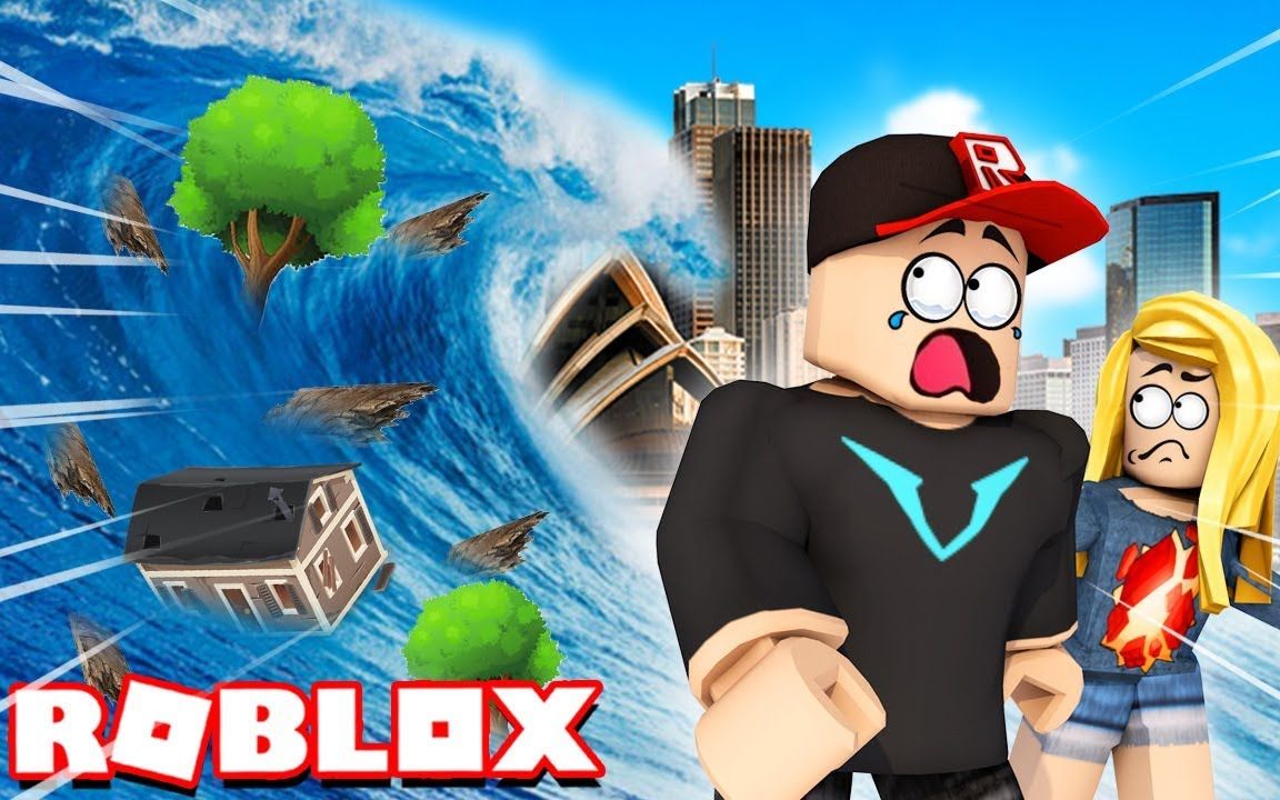 roblox海啸模拟器:骑摩托艇横冲直撞,结果悲剧了!灰狼