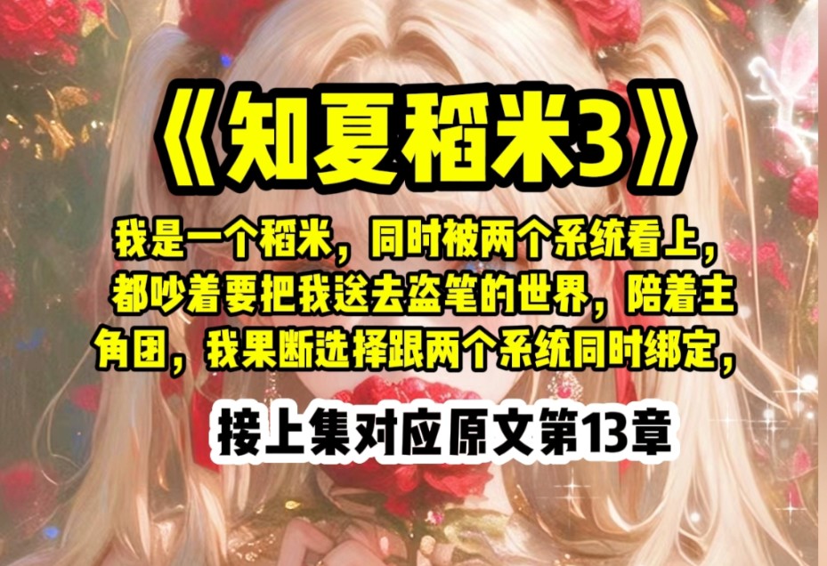 我是一个稻米,同时被两个系统看上,都吵着要把我送去盗笔的世界,陪着主角团,我果断选择跟两个系统同时绑定,接上集对应原文第13章哔哩哔哩bilibili