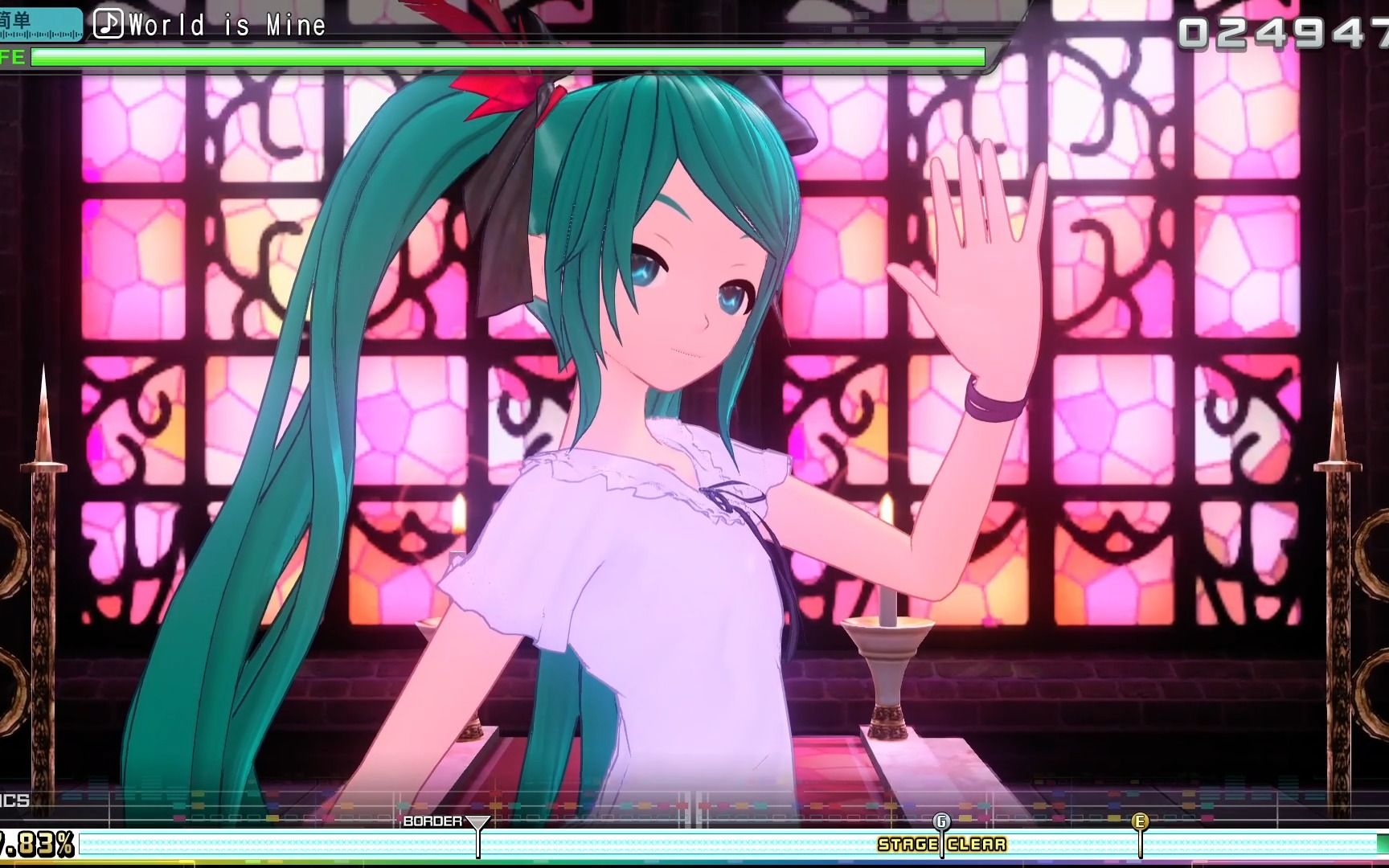 [图]【初音未来 Project DIVA MEGA39’s+】-世界第一的公主殿下 简单难度ac