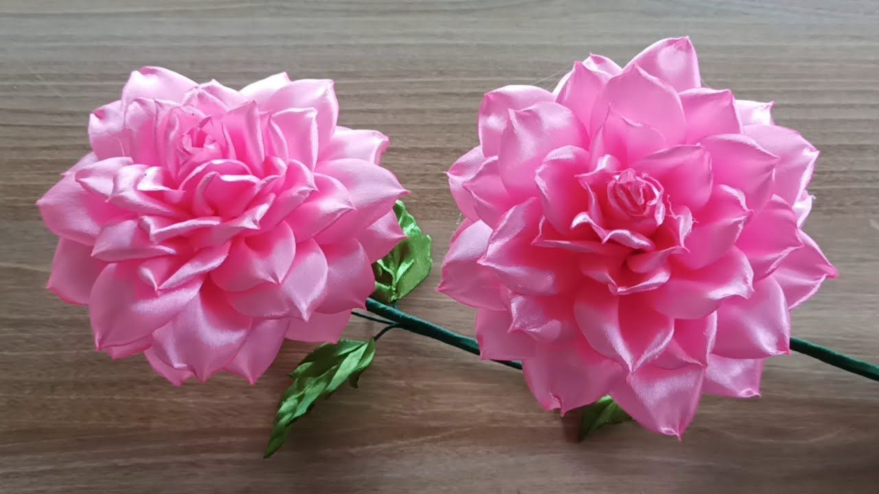 kerajinan ibu ningsi 粉色玫瑰丝带花制作教程pink roses