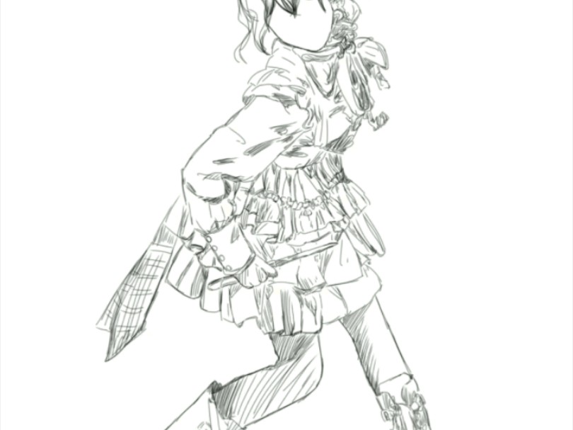 第一次尝试画三次元人(?)大概是速写