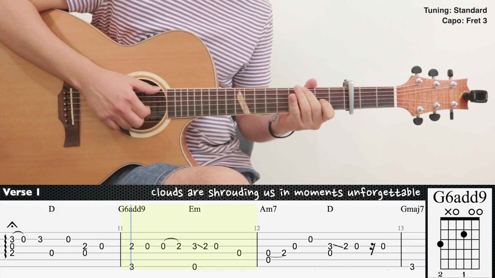 [图](FREE TAB) Sunday Morning (Gawr Gura ver.) - Maroon 5 | Fingerstyle Guitar | TAB