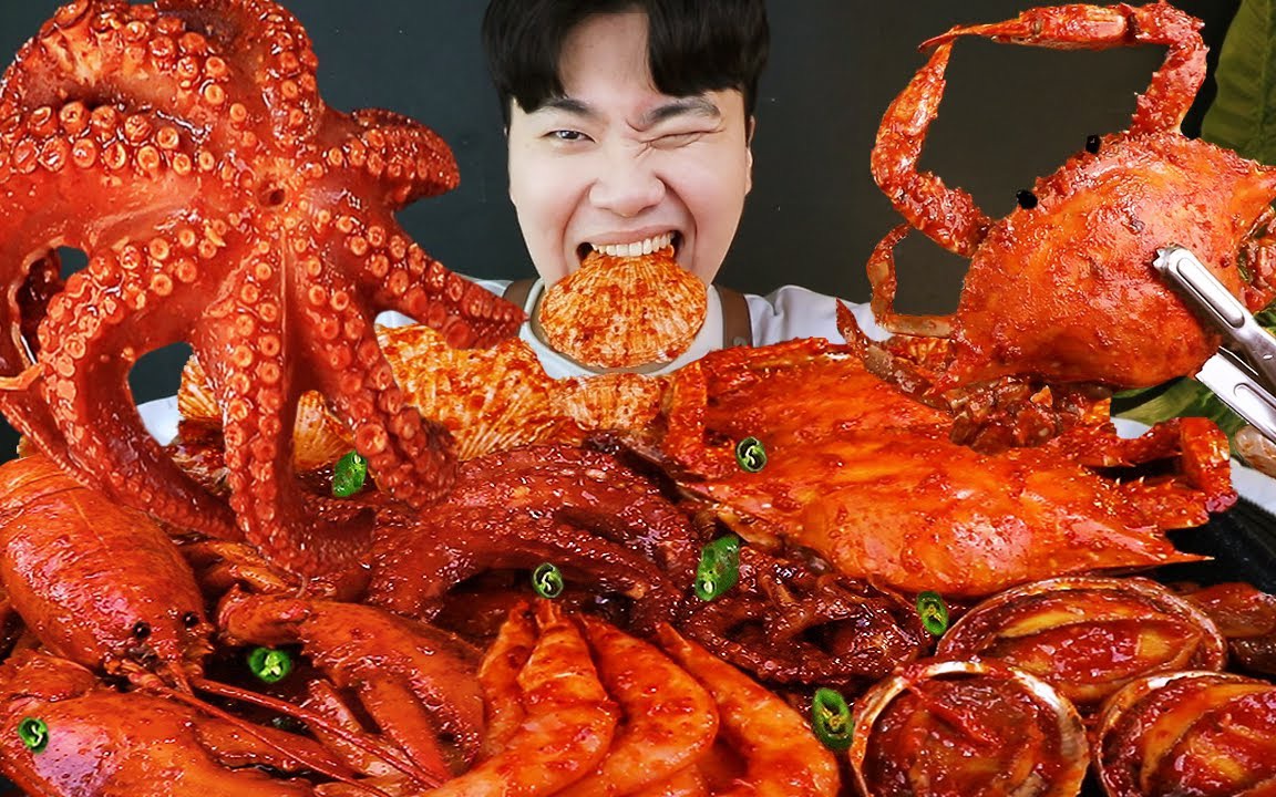 【gongsam零叁】夏日海鲜大餐特辑来袭 章鱼 螃蟹 龙虾 鲍鱼 咀嚼音