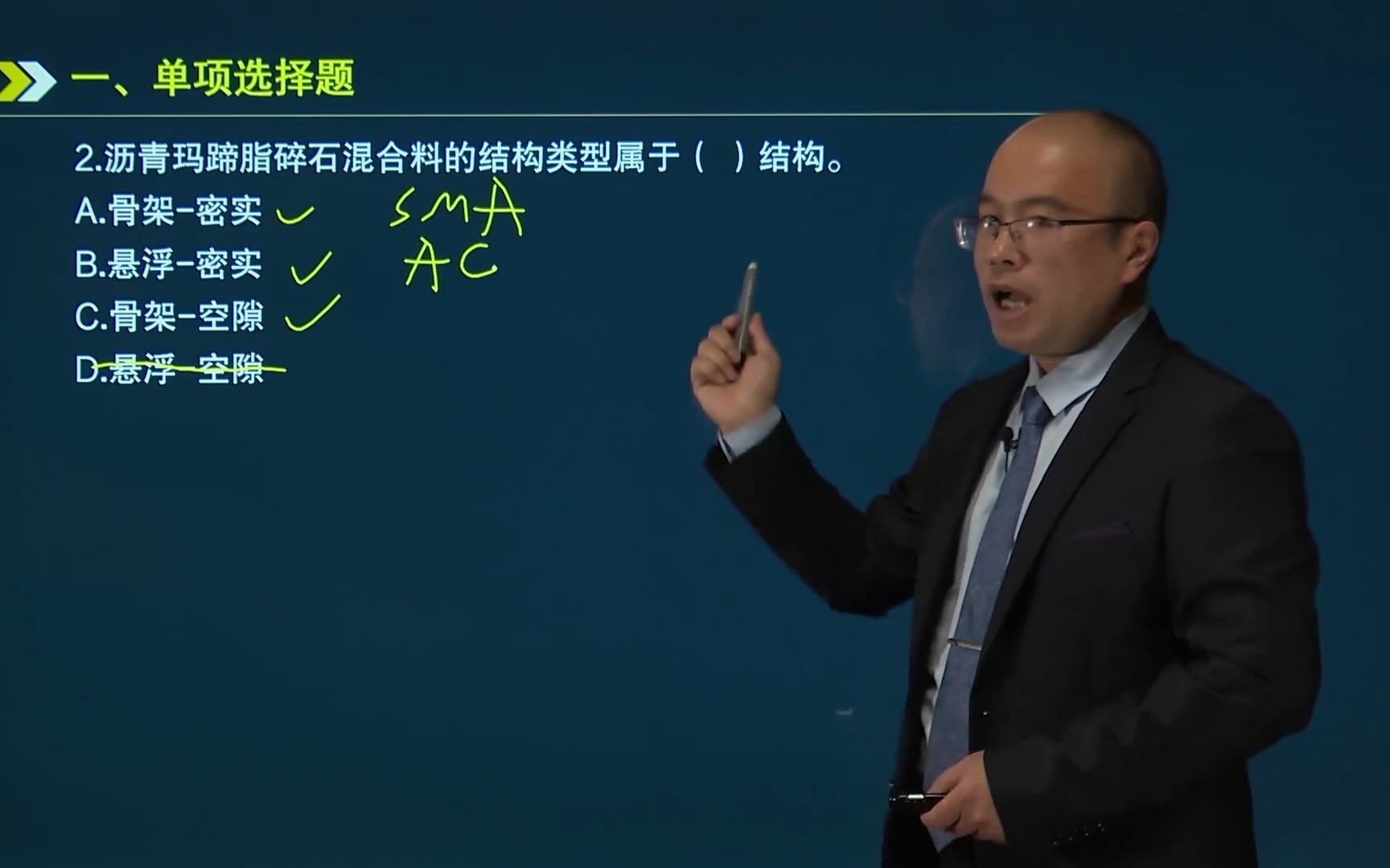 2.沥青玛蹄脂碎石混合料的结构类型属于( )结构哔哩哔哩bilibili