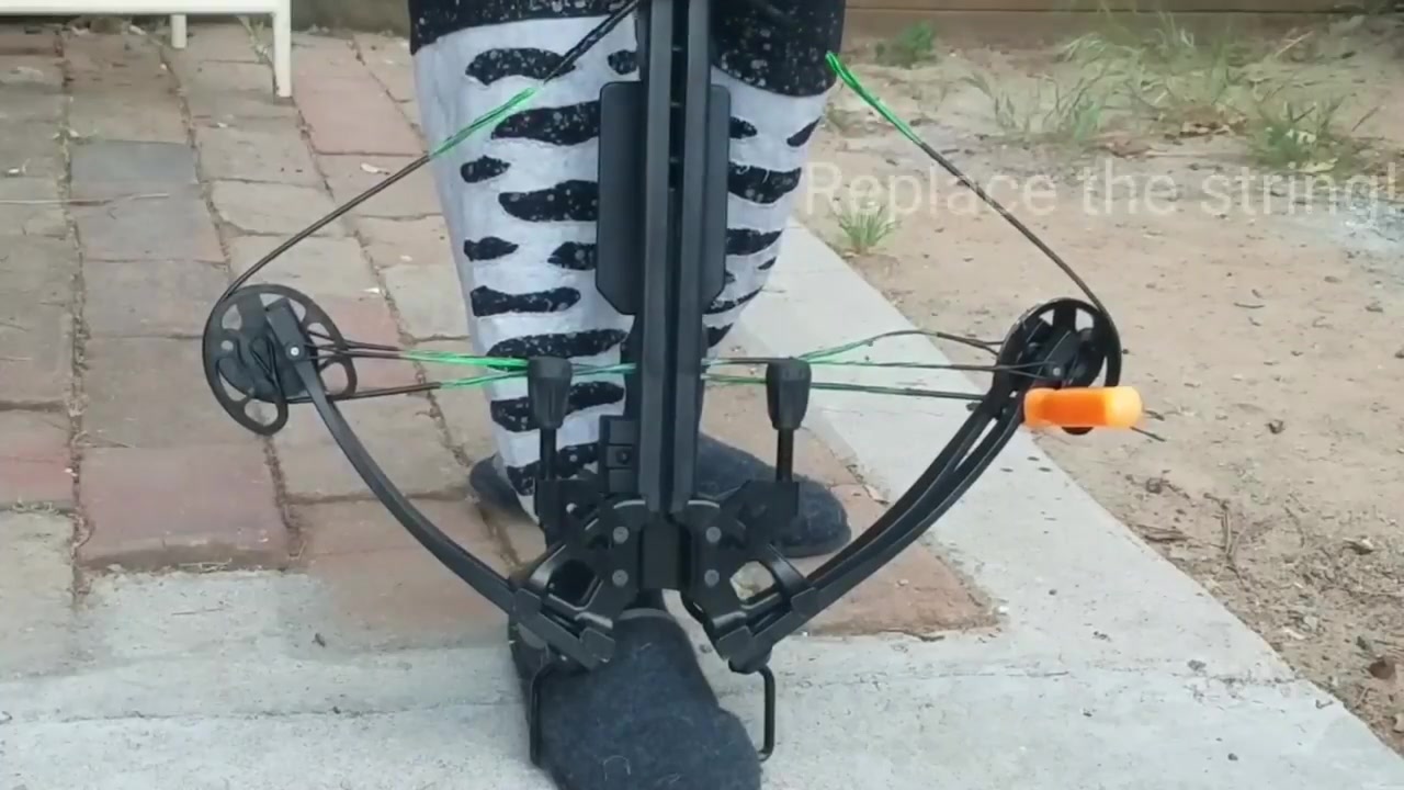 复合十字弓没有开弓器上弦教学